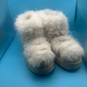 Helena White Fur Winter Boots